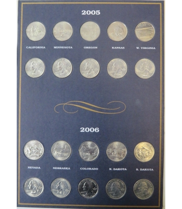 Zestaw 50 monet USA 25 centów State Quarters 2004–2008 UNC – 25 stanów