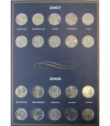Zestaw 50 monet USA 25 centów State Quarters 2004–2008 UNC – 25 stanów