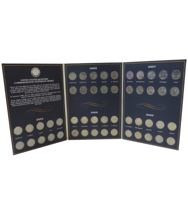 Zestaw 50 monet USA 25 centów State Quarters 2004–2008 UNC – 25 stanów