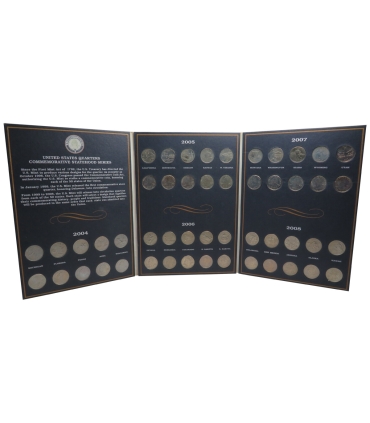 Zestaw 50 monet USA 25 centów State Quarters 2004–2008 UNC – 25 stanów