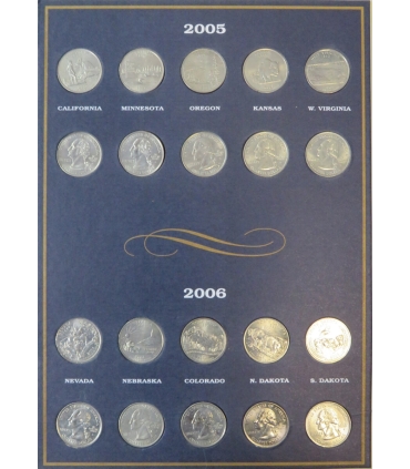 Zestaw 50 monet USA 25 centów State Quarters 2004–2008 UNC – 25 stanów