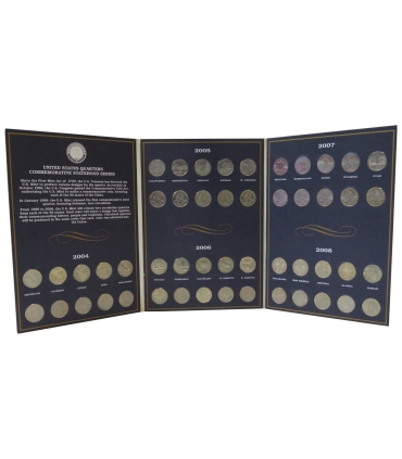 Zestaw 50 monet USA 25 centów State Quarters 2004–2008 UNC – 25 stanów