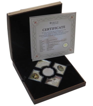 Zestaw 5 x 2 $ 2014 Niue Island – Pałac Woroncowa Krym, Srebro Ag999