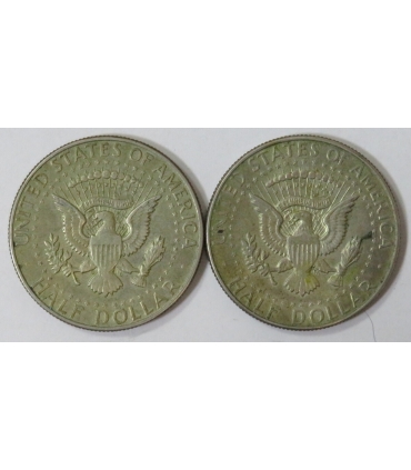Lot: USA 1/2 dolara half dollar Kennedy 1967 + 1968, stan 2