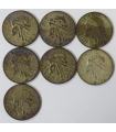 Lot 7x 10 złotych Głowa kobiety 1932, 1933, stan 3
