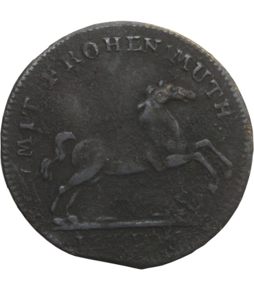 Żeton liczebny (Rechenpfennig) Nürnberg – Mikołaj I Romanow – koń XIX w.