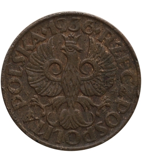 2 grosze II RP, 1936, stan 2