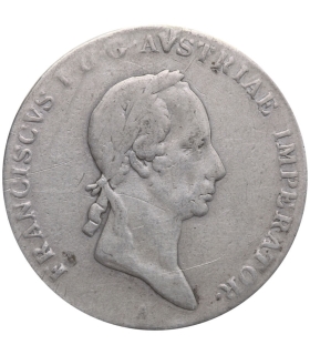 1/2 talara, Półtalar, 1825 - 1830, Wiedeń, st. 4-, srebro