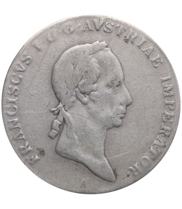 1/2 talara, Półtalar, 1825 - 1830, Wiedeń, st. 4-, srebro