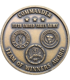 Osobisty Challenge Coin Dowódcy 5. Armii USA (3-gwiazdkowego Generała), Po Generale