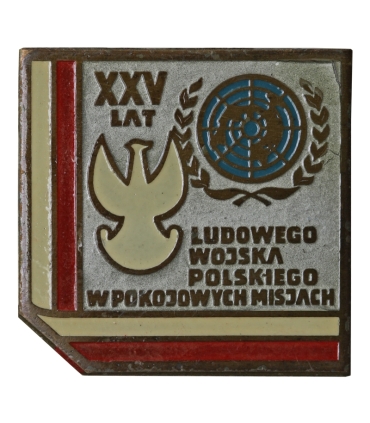 Przypinka, odznaka, pin XXV-lecia udziału LWP w misjach pokojowych, Po Generale