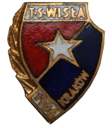 Odznaka TS Wisła Kraków z wieńcem – po Generale