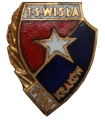 Odznaka TS Wisła Kraków z wieńcem – po Generale