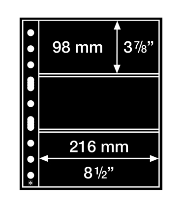 Koszulka GRANDE Leuchtturm na 6 banknotów dwustronna (2x 3 okna) - 1 szt.