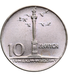 10 złotych Mała kolumna, 1966, stan 1-/2+