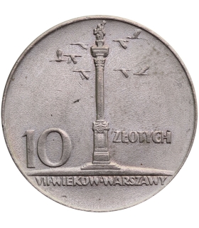 10 złotych Mała kolumna, 1966, stan 1-/2+