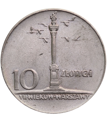 10 złotych Mała kolumna, 1966, stan 1-/2+