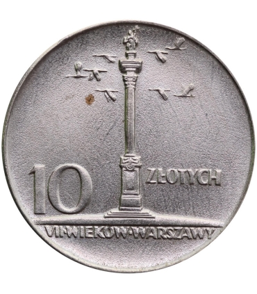 10 złotych Mała kolumna, 1966, stan 1-/2+