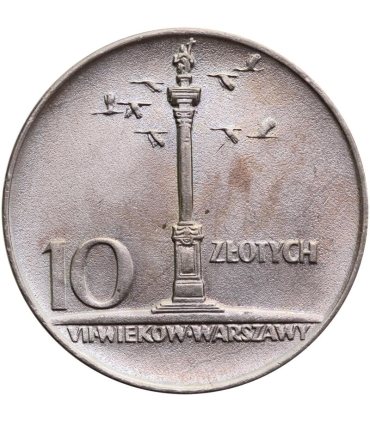 10 złotych Mała kolumna, 1966, stan 1-/2+