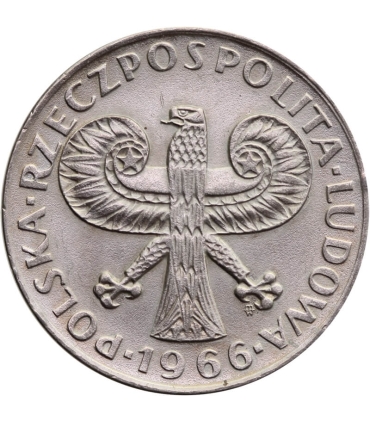 10 złotych Mała kolumna, 1966, stan 1-/2+