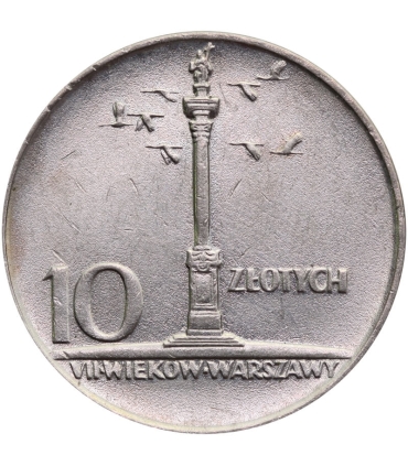 10 złotych Mała kolumna, 1966, stan 2+