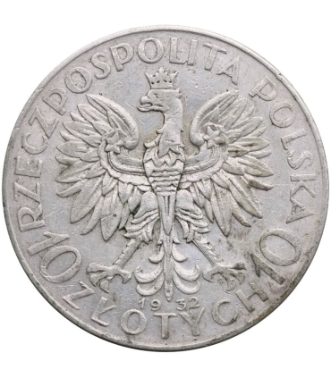 10 złotych Głowa kobiety 1932, stan 3