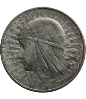 10 złotych Głowa kobiety 1932, stan 3