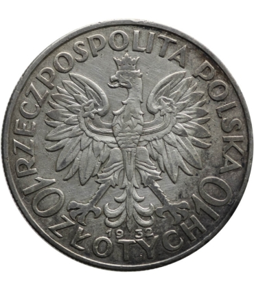 10 złotych Głowa kobiety 1932, stan 3