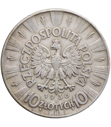 10 złotych Józef Piłsudski 1936, stan 3