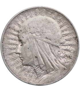 5 złotych głowa kobiety 1934, stan 3+
