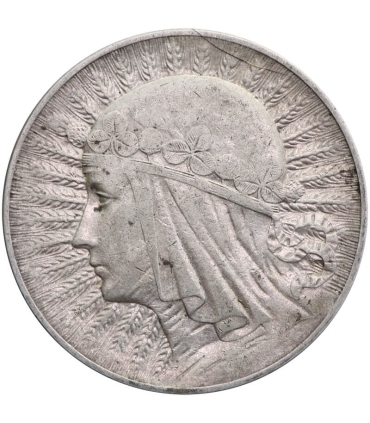 5 złotych głowa kobiety 1934, stan 3+