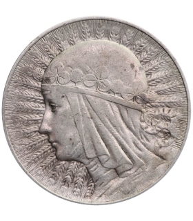 5 złotych głowa kobiety 1933, stan 3-