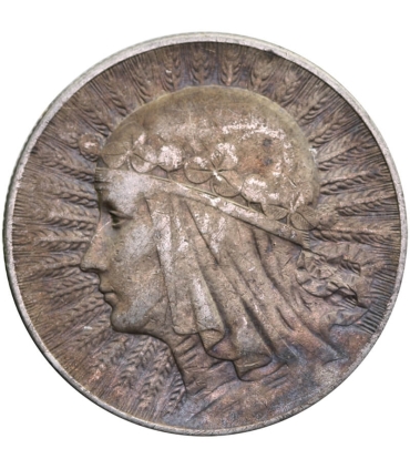 5 złotych głowa kobiety 1933, stan 3+