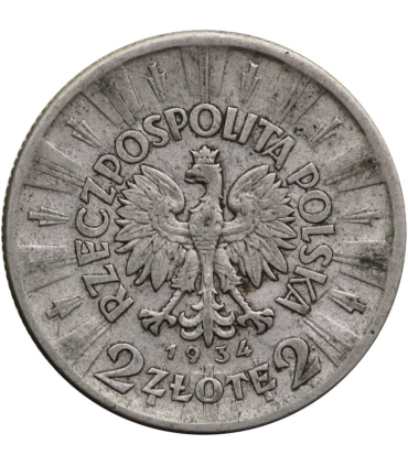 2 złote, Józef Piłsudski, 1934 stan 3
