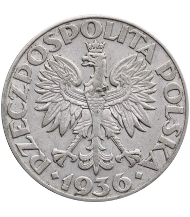 5 zł Żaglowiec 1936, stan 3