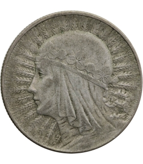 5 złotych głowa kobiety 1933, stan 3-