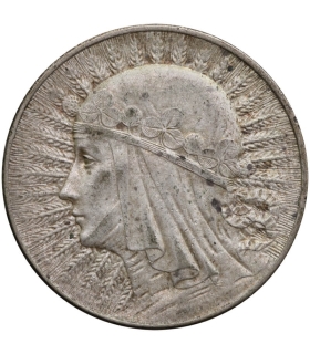 5 złotych głowa kobiety 1933, stan 2-/3+