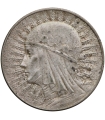 5 złotych głowa kobiety 1933, stan 2-/3+