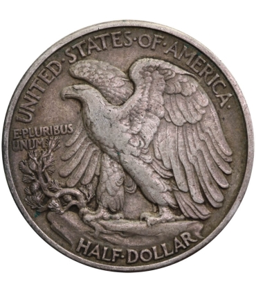 USA 1/2 dolara half dollar Idąca wolność, Walking Liberty, 1943, srebro Ag 900