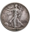 USA 1/2 dolara half dollar Idąca wolność, Walking Liberty, 1943, srebro Ag 900