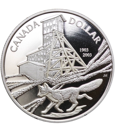 Kanada 1 dolar, 2003 100 rocznica - Kopalnia kobaltu, srebro Ag925
