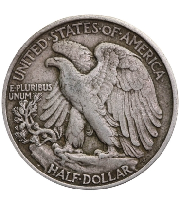 USA 1/2 dolara 1917 Half dollar - Idąca Wolność, st. 3, srebro Ag900