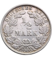 1/2 marki, Cesarstwo Niemieckie, 1905 E, stan 3