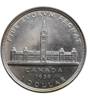 Kanada 1 dolar, 1939 Królewska wizyta srebro Ag800