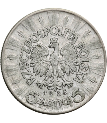 5 złotych Piłsudski 1935, stan 3-