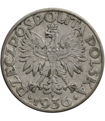2 zł Żaglowiec 1936, stan 3