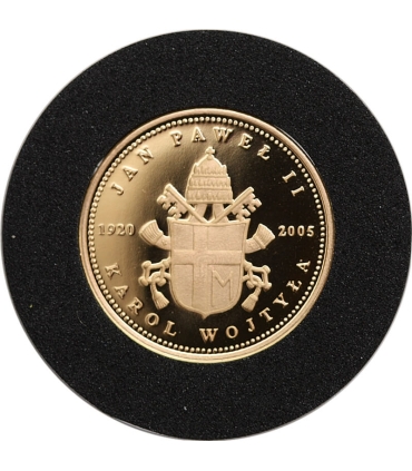 Medal Jan Paweł II, Pożegnanie z ojczyzną, złoto Au585, 2g
