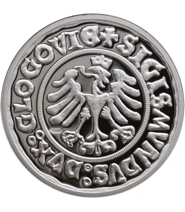 Replika grosz głogowski Zygmunta Starego z 1506, srebro Ag999, 15,5g