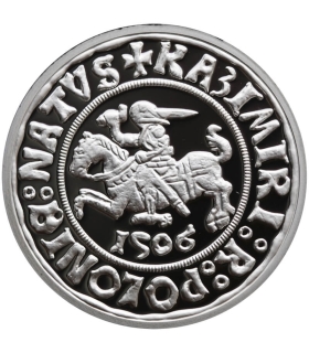 Replika grosz głogowski Zygmunta Starego z 1506, srebro Ag999, 15,5g