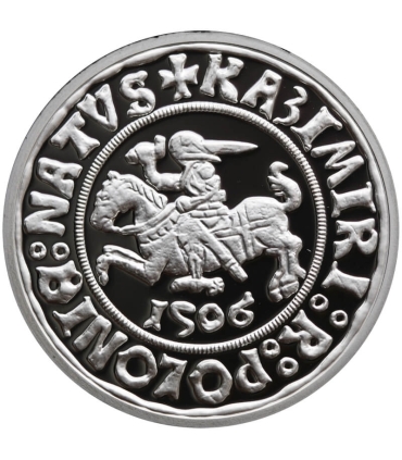 Replika grosz głogowski Zygmunta Starego z 1506, srebro Ag999, 15,5g